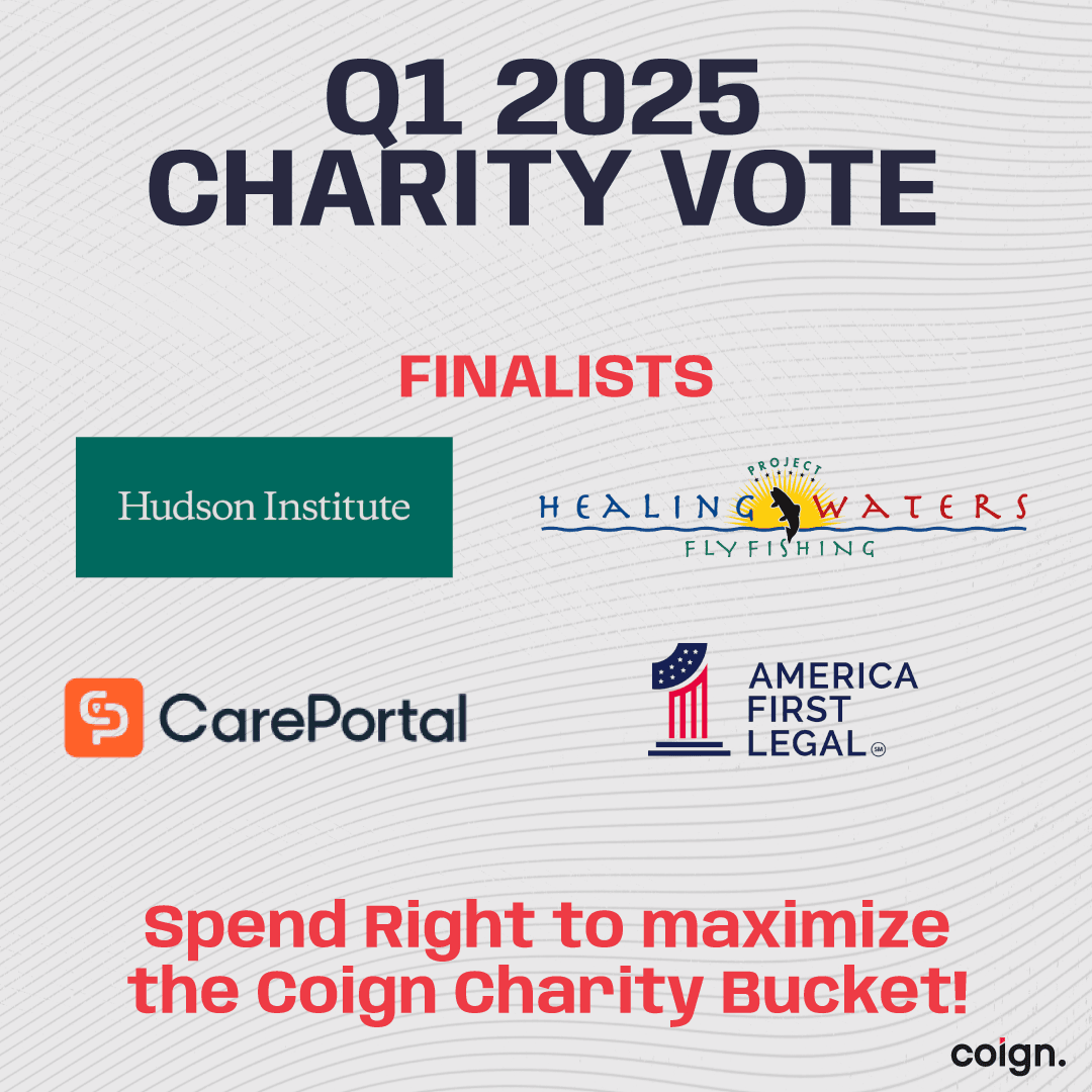 Q1 2025 COIGN CHARITY FINALISTS ANNOUNCED
