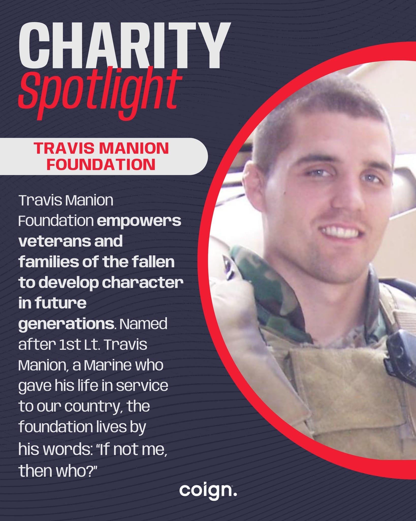 Coign Charity Check Presentation: Travis Manion Foundation